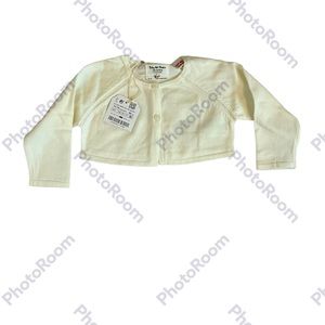 Zara Baby Girl off white Cardigan Sweater NWT